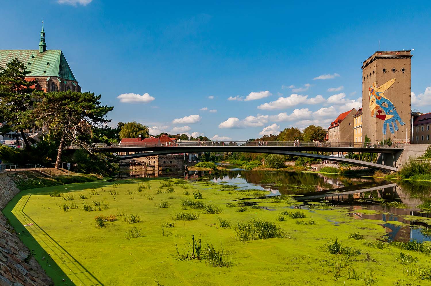 Görlitz Stadtbrücke über der Lausitzer Neiße Via Regia