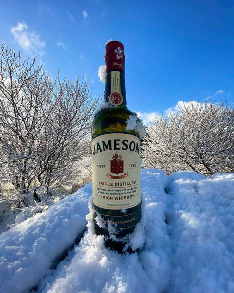 OriginalSizeJPEG JAMESON Product Original Bottle Snow Winter Grambassadors georgia.jamesonwhiskey
