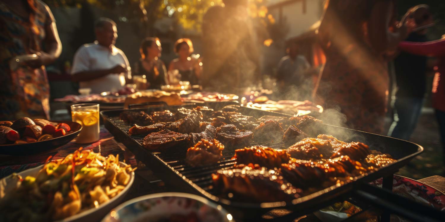 close up delicious mexican barbecue