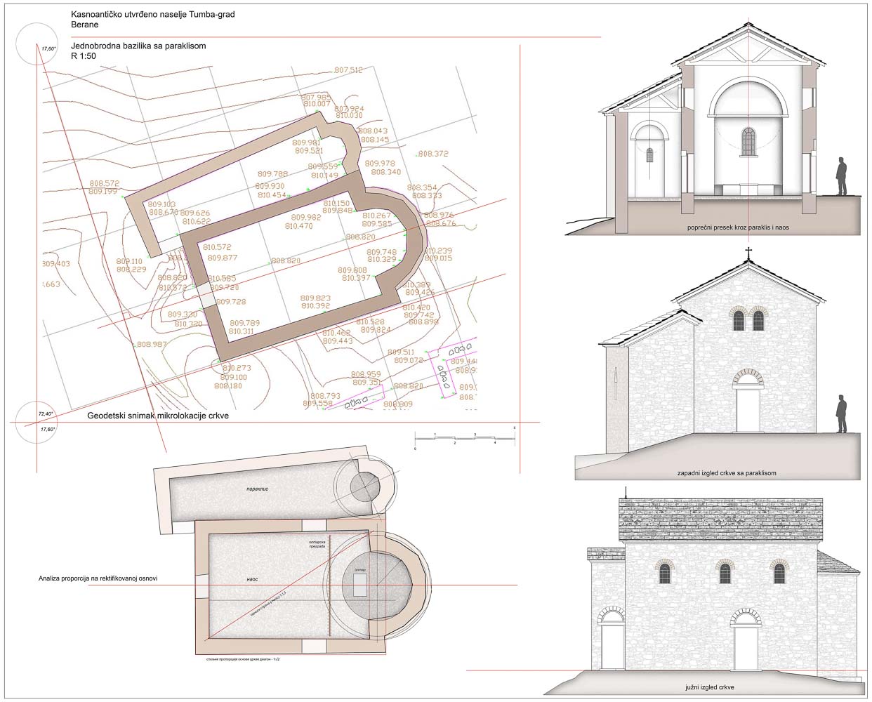 01 Crkva u Tumba gradu OSNOVE I ELEVACIJE398