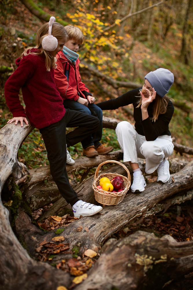 peonple collecting food from forest